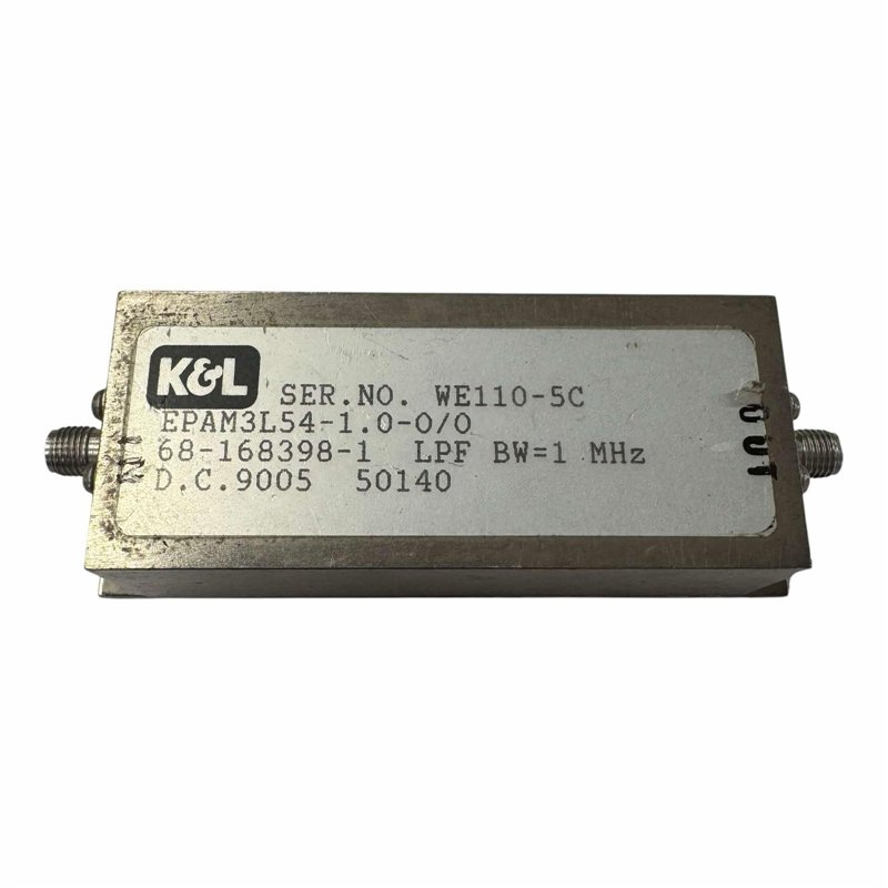 EPAM3L54-1.0/0/0 K&L Microwave Lowpass Filter LPF SMA 1.0Mhz