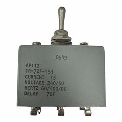 AP112-1R-72F-153 Airpax Circuit Breaker 15A 240Vac