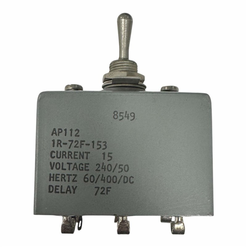 AP112-1R-72F-153 Airpax Circuit Breaker 15A 240Vac