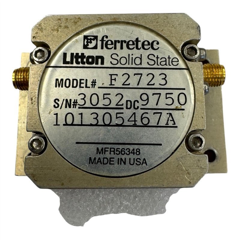 F2723 Ferretec Yig Filter 4000-18000Mhz 0-5V L1:P1,P2 L2:P3,P4
