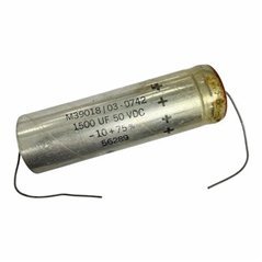 M39018/03-0742 Cornell Dubilier Capacitor Axial Fixed 1500uF 50Vdc -10% +75%