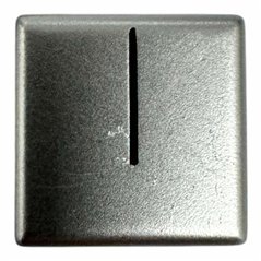 Rectangular Grey Button 13x13mm