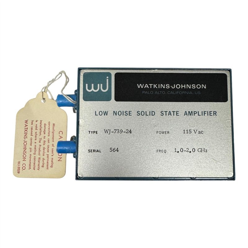 WJ-739-24 Watkins Johnson Low Noise Solid State Amplifier 1-2GHz 115Vac