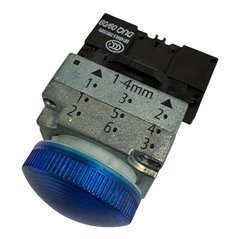 3SB3652-6BA50 Siemens Metal Round Blue Indicator Light