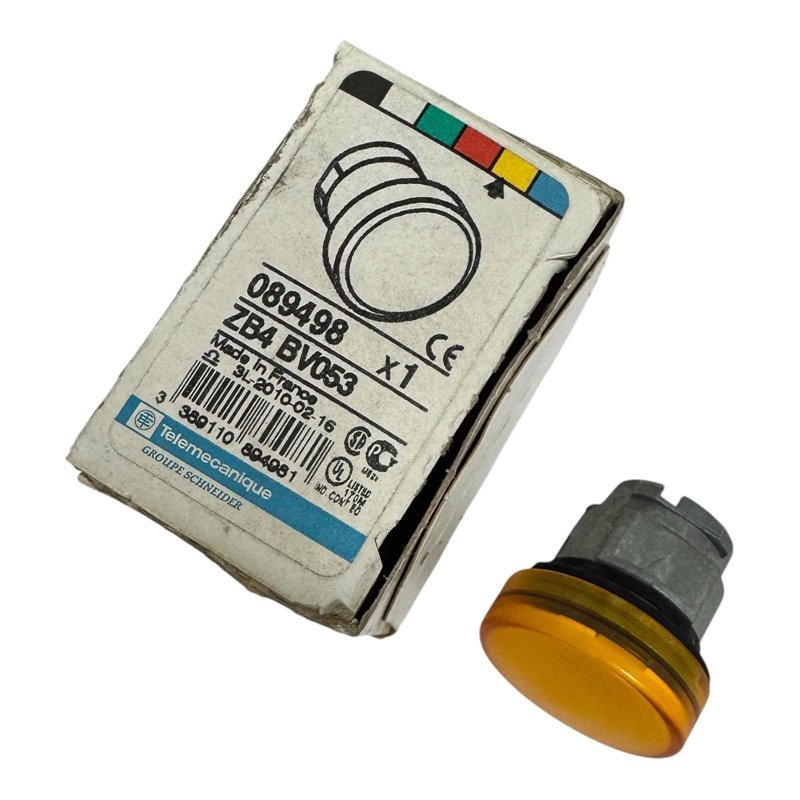 ZB4BV053 Telemechanique Orange Pilot Light Head ID:22mm OD:28mm