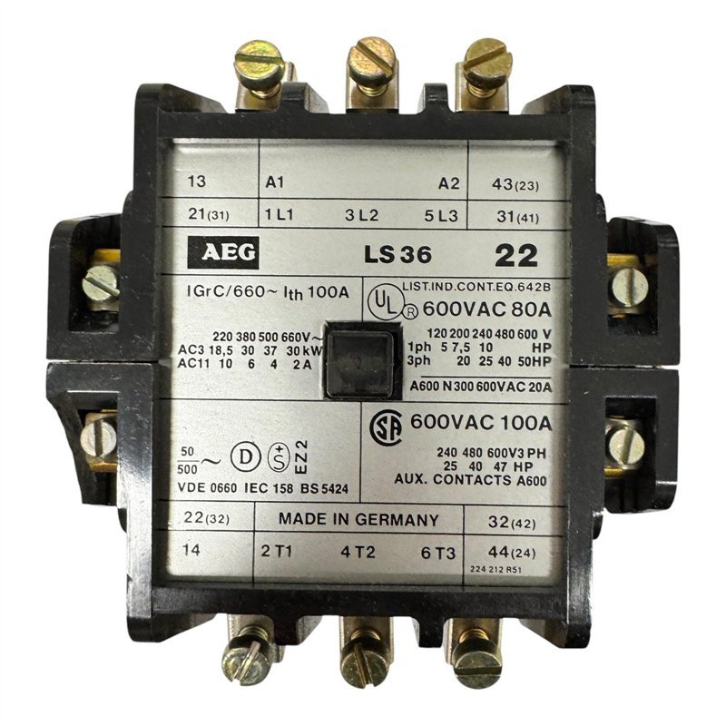 LS36-22 AEG Contactor 30kW 230Vac