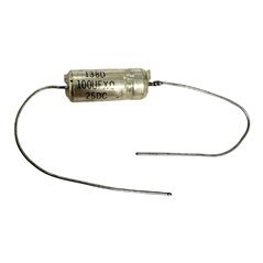 138D Sprague Capacitor Axial Tantalum 100uF 25V 20% 19x7.25mm