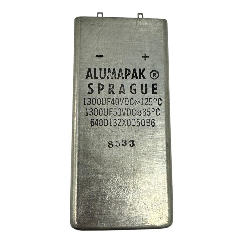 640D132X0050B6 Sprague Alumapak Capacitor Electrolytic 1300uF 40V 125C