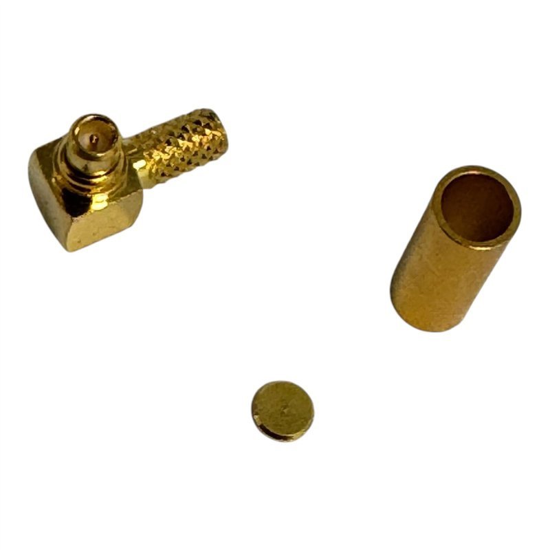 RF Connector MMCX Male Right Angle Crimp For RG174 Cable