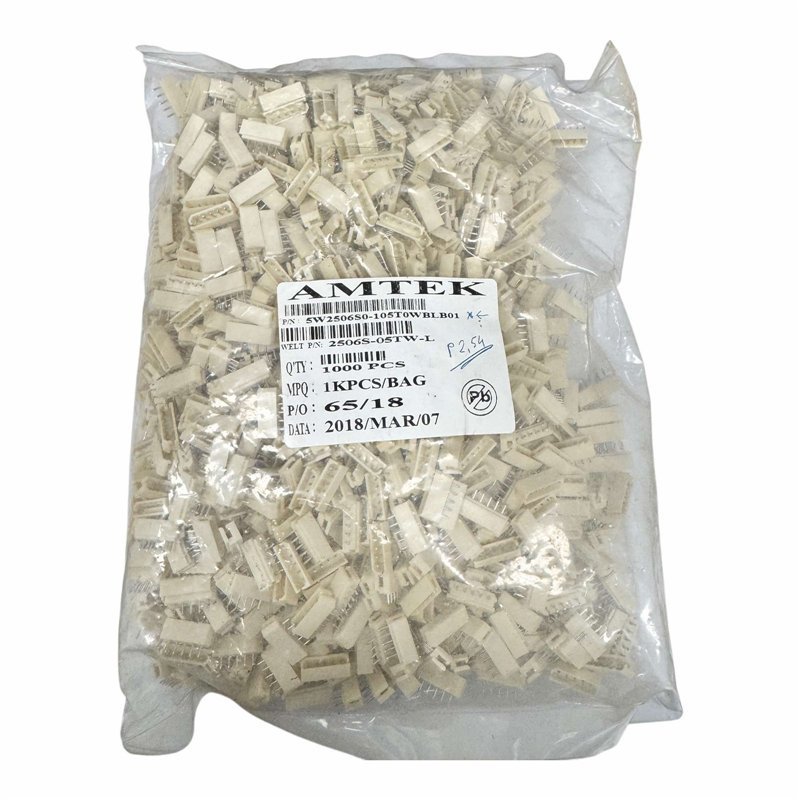 2506S-05TW-L Amtek 5 Position Header Connector [Qtyx1000]
