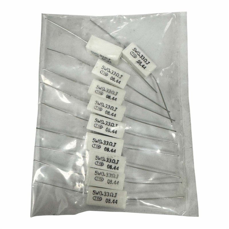TYH Cement Power Wirewound Resistor 0.33Ohm R33 5W [Qtyx10]