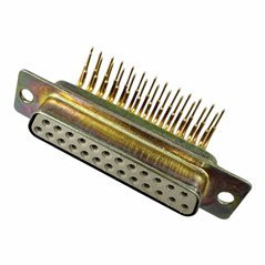 D25S05 25 Position D Sub Connector Female Panel Mount Right Angle