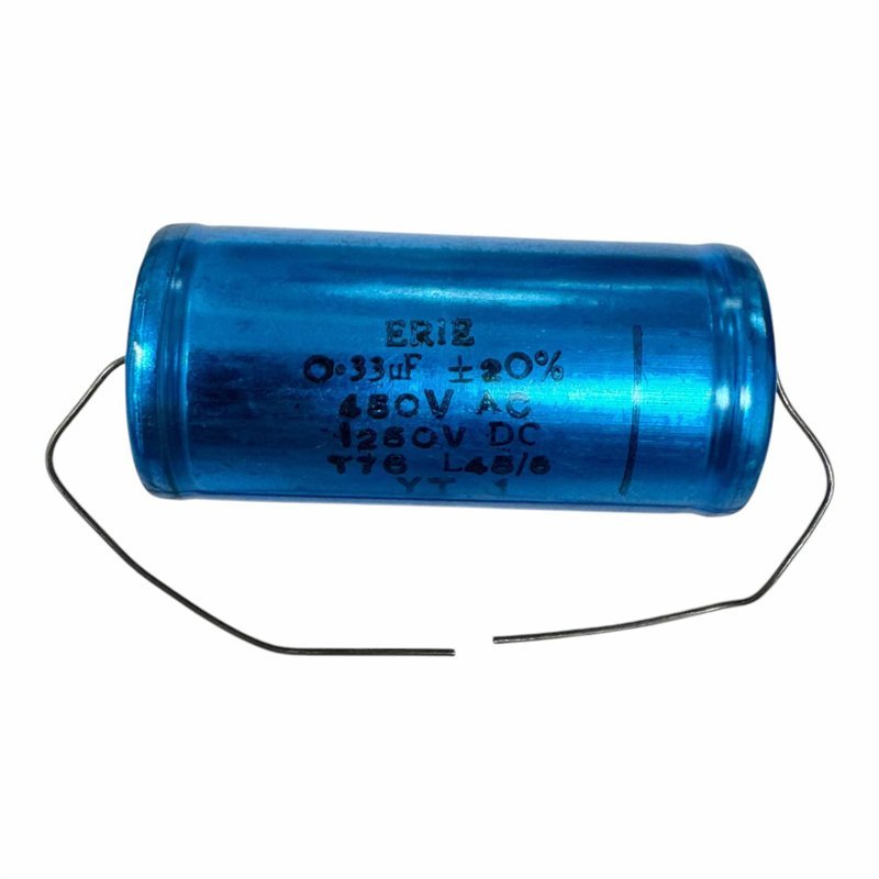 5910-99-531-0365 Errie Capacitor Axial Paper Dielectric Film 0.33uF 450V 55x25.5mm