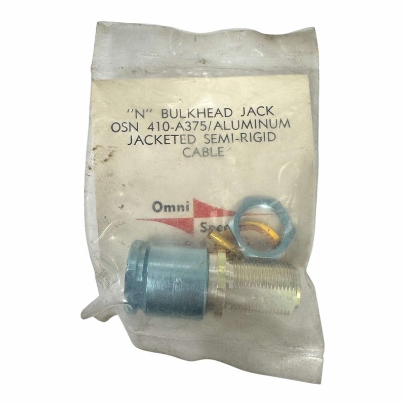 OSN-410-A375 Omni Spectra RF Connector N Type (F) Aluminum For Jacketed Semi Rigid Cable 3/8’’