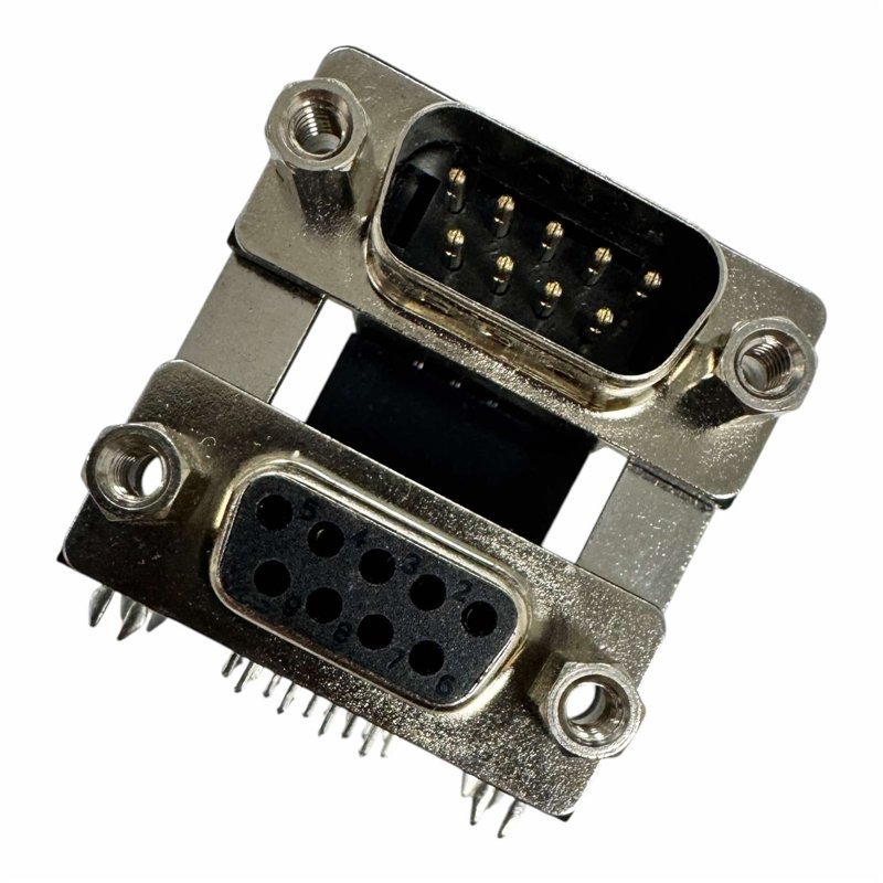 DB9 9 Position Double D Sub Connector (m-f) PCB Mount