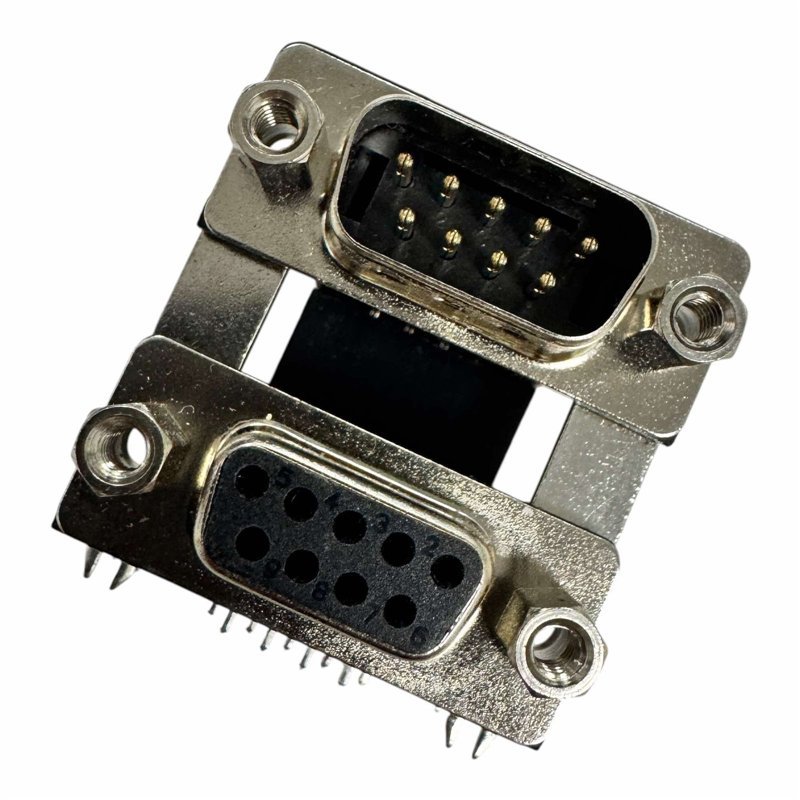 DB9 9 Position Double D Sub Connector (m-f) PCB Mount