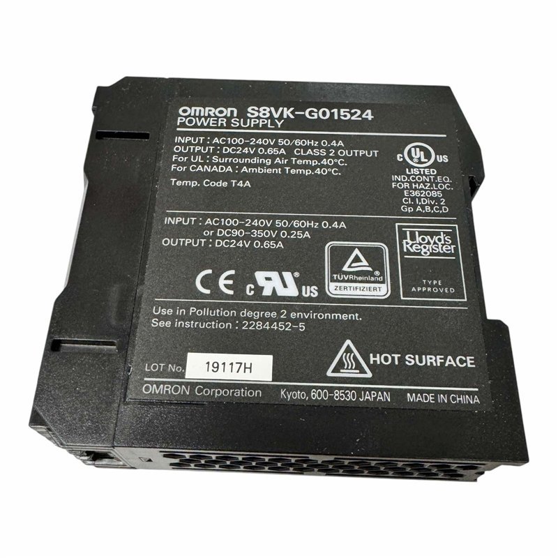 S8VK-G01524 Omron Switch Mode Power Supply 15W 24V 0.65A