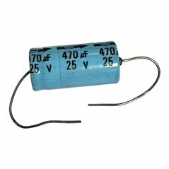 Icel Capacitor Axial Electrolytic 470uF 25V 26x13mm