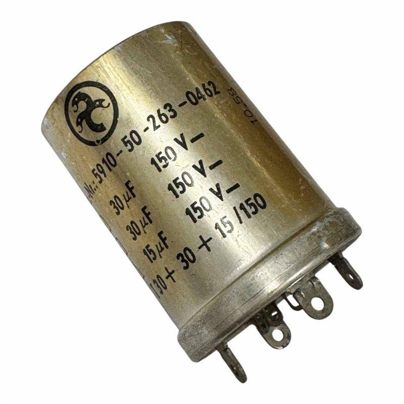 5910-50-263-0462 Aluminum Capacitor 30uF 15uF 150Vdc
