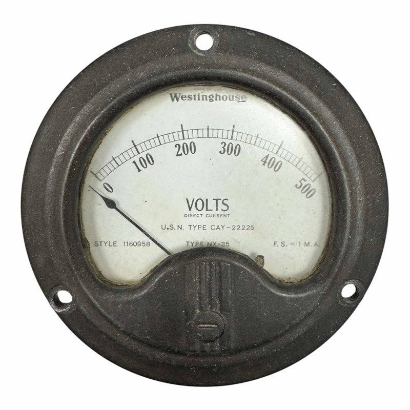 CAY-22225 Westinghouse Analog Panel Meter Voltmeter 0-500V 89.5mm