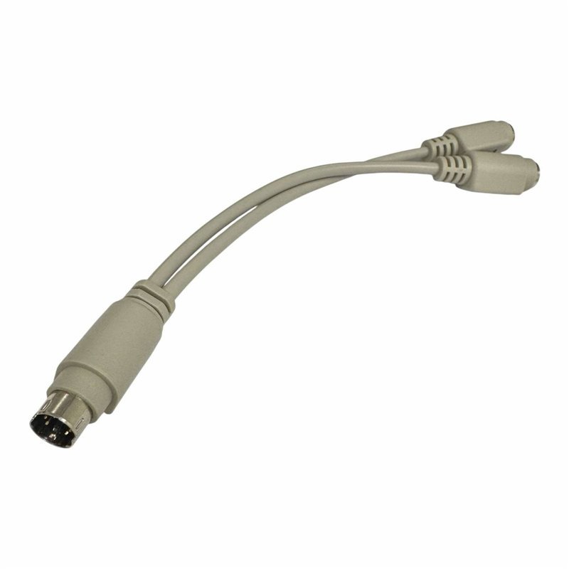 Mini Din 6-pin Splitter Y Type Cable Male to 2xFemale Converter Cable PS2 200mm