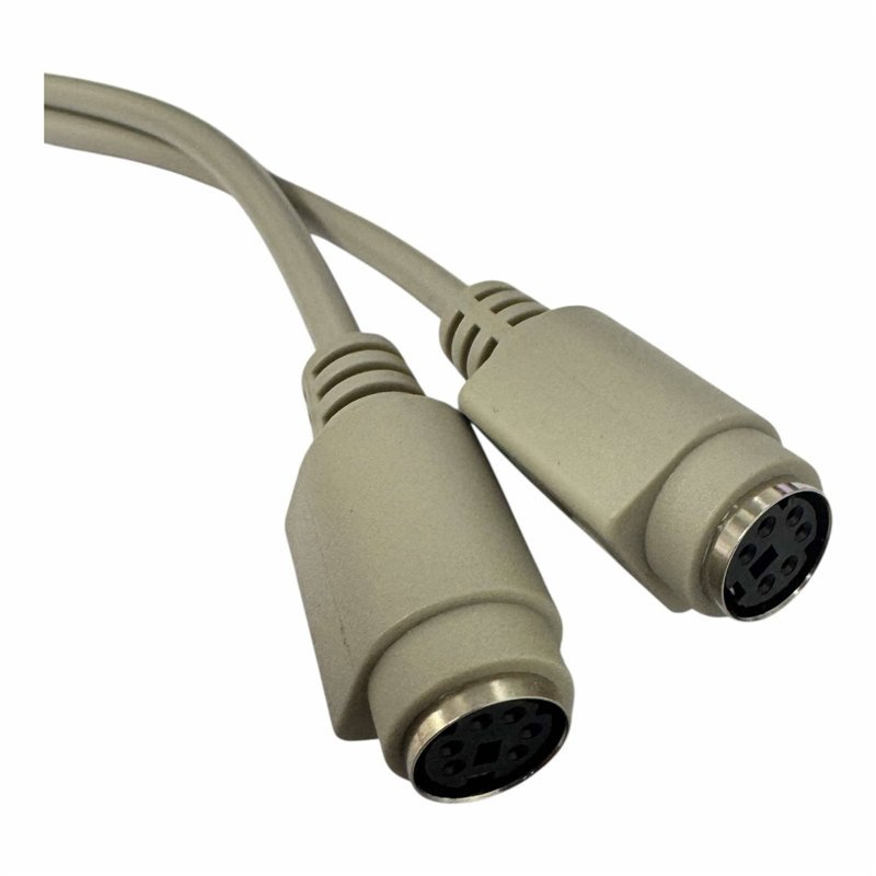 Mini Din 6-pin Splitter Y Type Cable Male to 2xFemale Converter Cable PS2 200mm