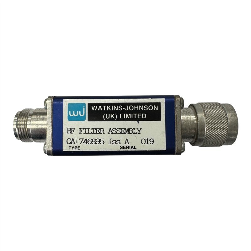 CA746895 Watkins Johnson RF Filter BPF Bandpass N type 25-50Mhz