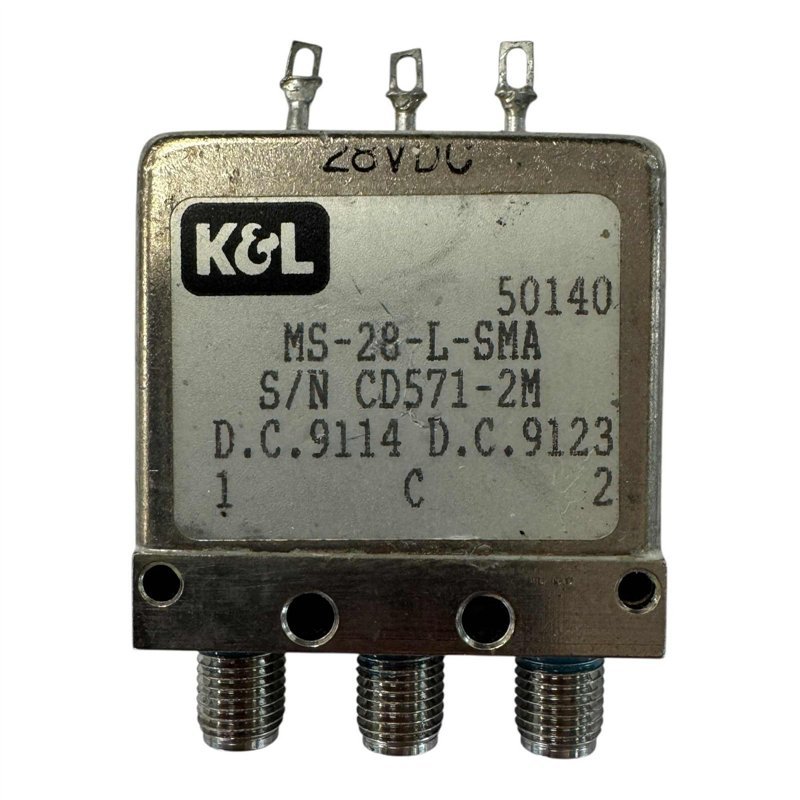 MS-28-L-SMA K&L Microwave Coaxial Switch SPDT 28V SMA Latching