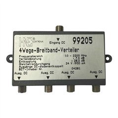 99205 HNE Elektronik 4-Way Power Splitter F Type 10-2200Mhz