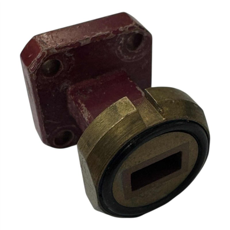 Waveguide Circular To Rectangular Flange Adapter WR28 WR-28 Length 22mm