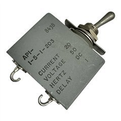 AP1-1-5-1-203 Airpax Hydraulic Magnetic Circuit Breaker Single Pole 20A 50Vdc