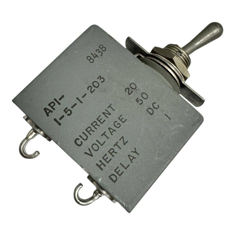 AP1-1-5-1-203 Airpax Hydraulic Magnetic Circuit Breaker Single Pole 20A 50Vdc