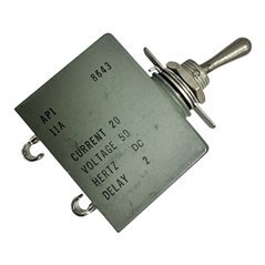 AP1-11A Airpax Hydraulic Magnetic Circuit Breaker Single Pole 20A 50Vdc