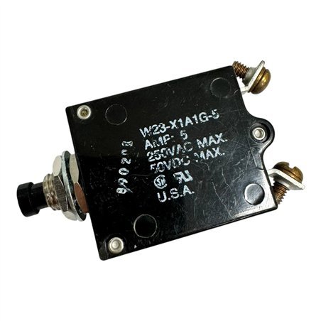 W23-X1A1G-5 TE Connectivity Thermal Circuit Breaker Single Pole 5A 250Vac 50Vdc