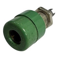 Connector Banana Plug Green Color Panel Mount 4mm
