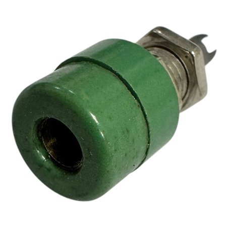 Connector Banana Plug Green Color Panel Mount 4mm