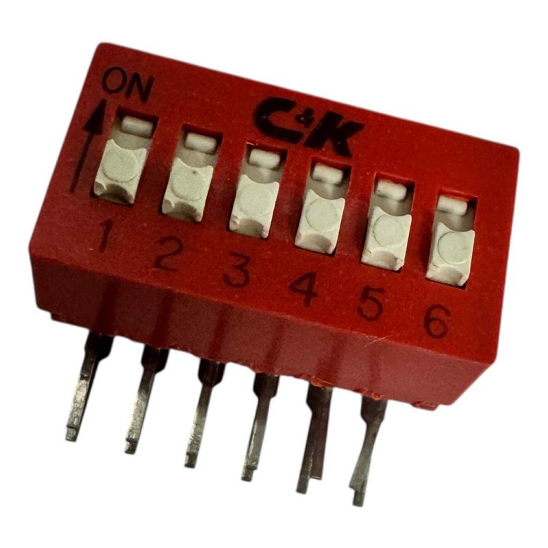 BD06AV C&K DIP Slide Switch 6 Position SPST