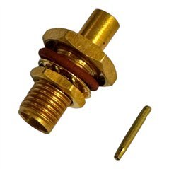 Telco RF Connector Straight Crimp Plug Bulkhead SMA(f) For RG58 Cable
