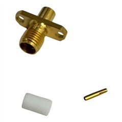 5229-1 CDI RF Connector 2 Hole Straight Panel Mount SMA (f) For RG141