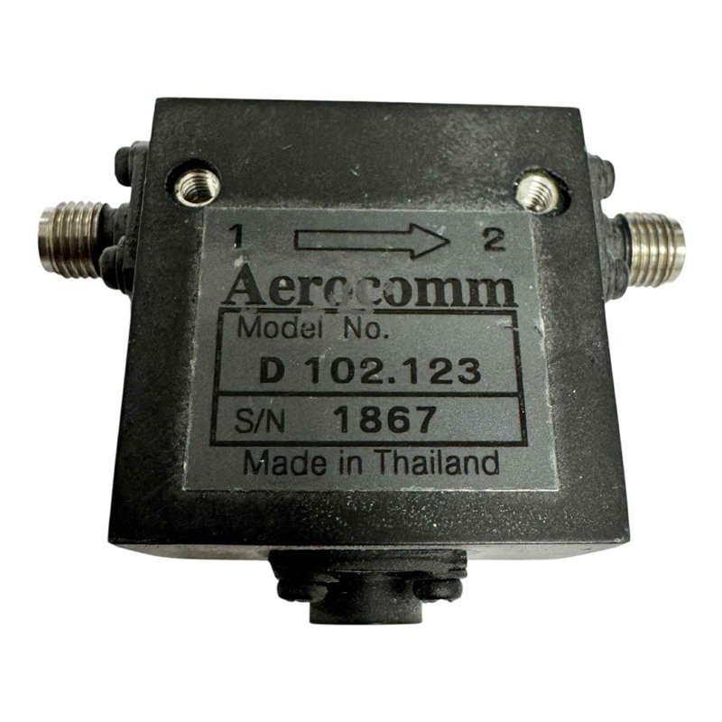 D102.123 Aerocomm RF Isolator SMA (f-f) 1.025-1.225GHz 21.2-33.5dB 20W