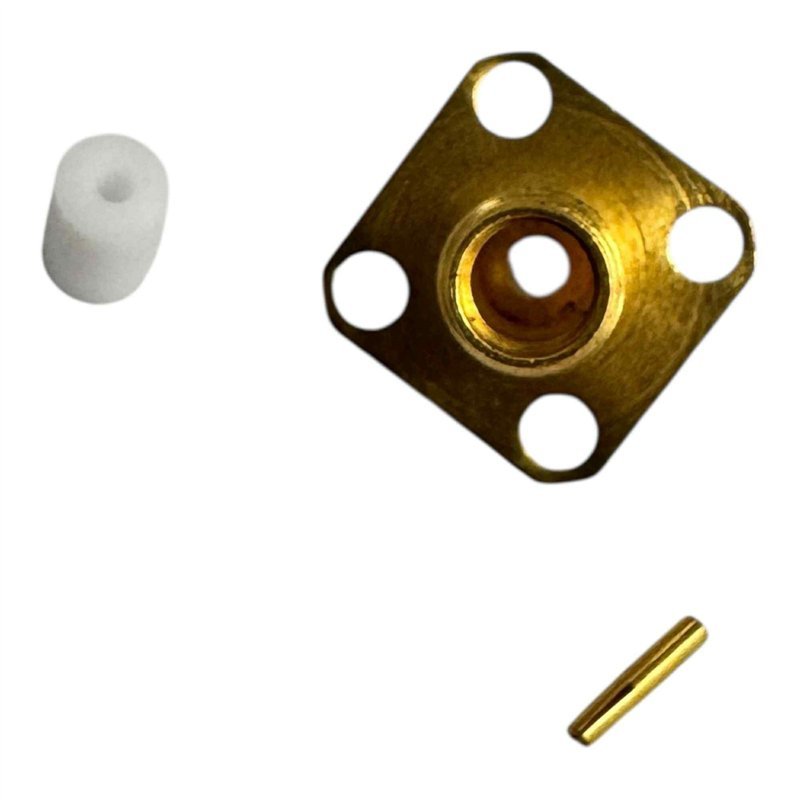 2006-5012-00 Macom RF Connector 4 Hole Flange Connector Panel Mount For RG405 Cable 18GHz
