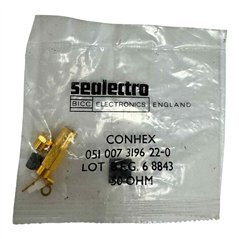 051-007-3196 Sealectro RF Connector Straight Jack Crimp SMC(f) For RG316 Cable