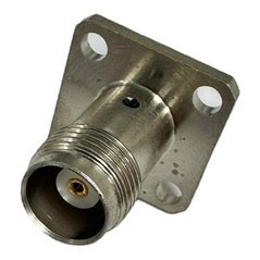 3152-1201-10 Omni Spectra RF Connector 4 Hole Flange Mount Jack TNC (f) 4GHz