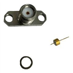 R125631001 Radiall RF Connector 2 Hole Flange Mount Jack SMA(f)