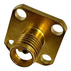 383201002 RF Connector 4 Hole Flange Panel Mount Jack Terminal SMA(f) 4520-00-359-9231