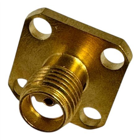 383201002 RF Connector 4 Hole Flange Panel Mount Jack Terminal SMA(f) 4520-00-359-9231