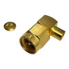 R125154000 Radiall RF Connector Right Angle Plug SMA(M) For RG402 Cable 12.4Ghz