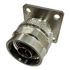 RF Connector 4 Hole Flange Mount Jack Terminal N Type (m)