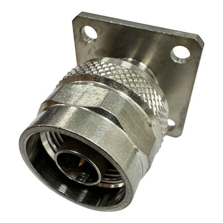 RF Connector 4 Hole Flange Mount Jack Terminal N Type (m)