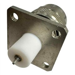 RF Connector 4 Hole Flange Mount Jack Terminal N Type (m)
